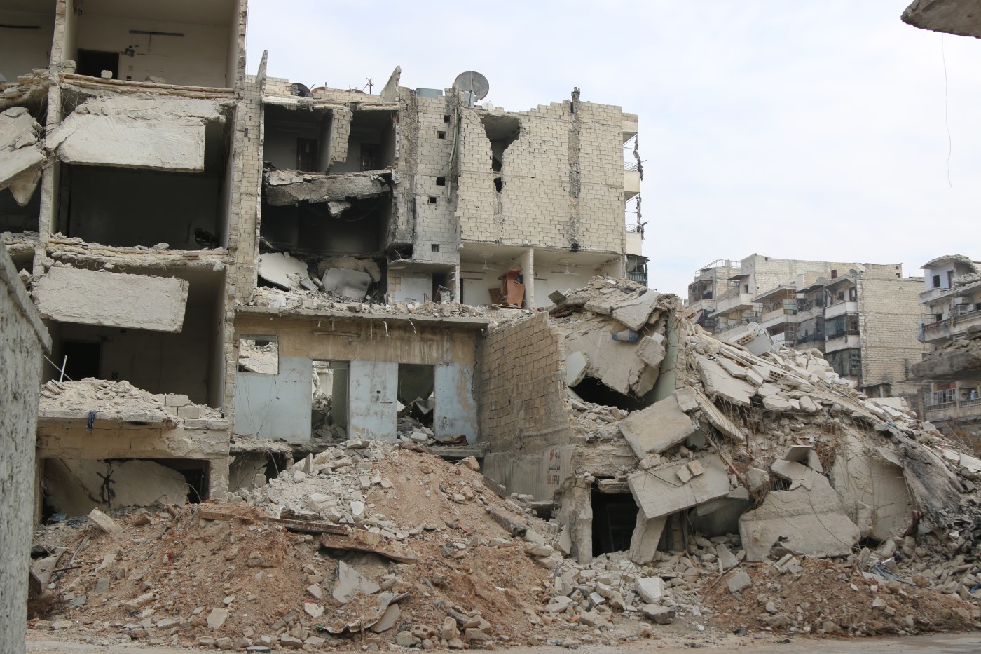Zerstörtes Haus in Aleppo, Syrien