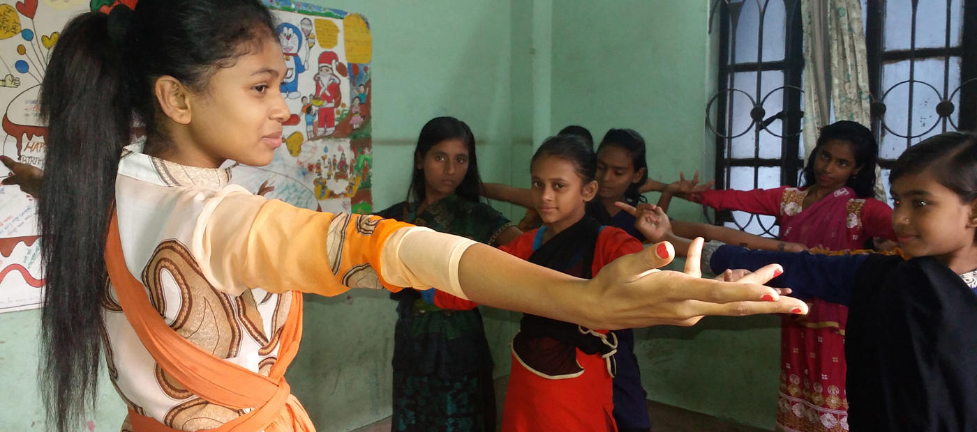 Meghla aus Bangladesch engagiert sich im Kinderforum