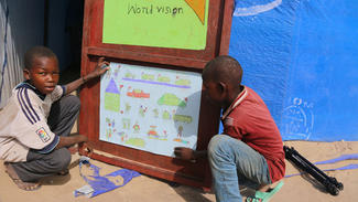 Flüchtslingskinder im World Vision Kinderschutz-Zentrum in Niger