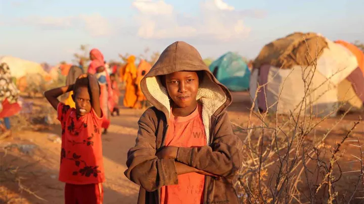 Kinder in einem Geflüchtetenlager in Somalia