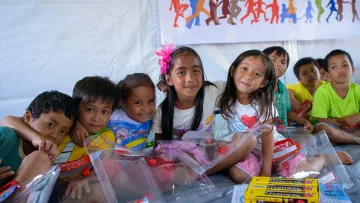 Kinder in einem Kinderschutzzentrum