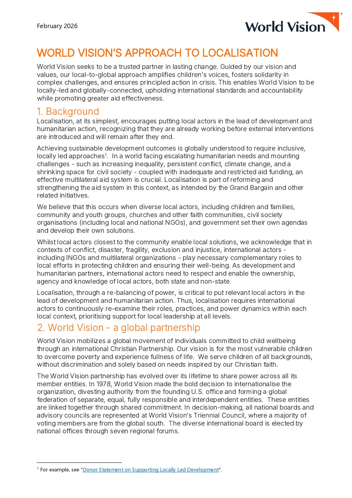 World Vision Localisation English
