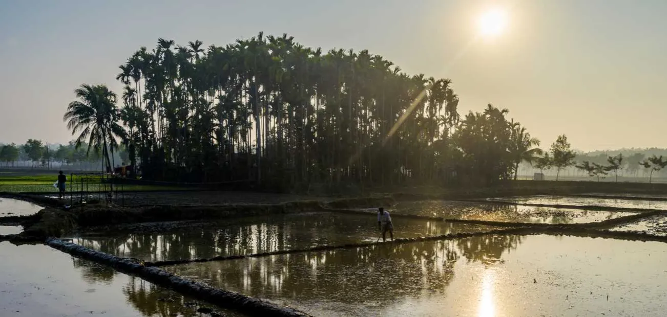 Landschaft mit Wasser in Bangladesch