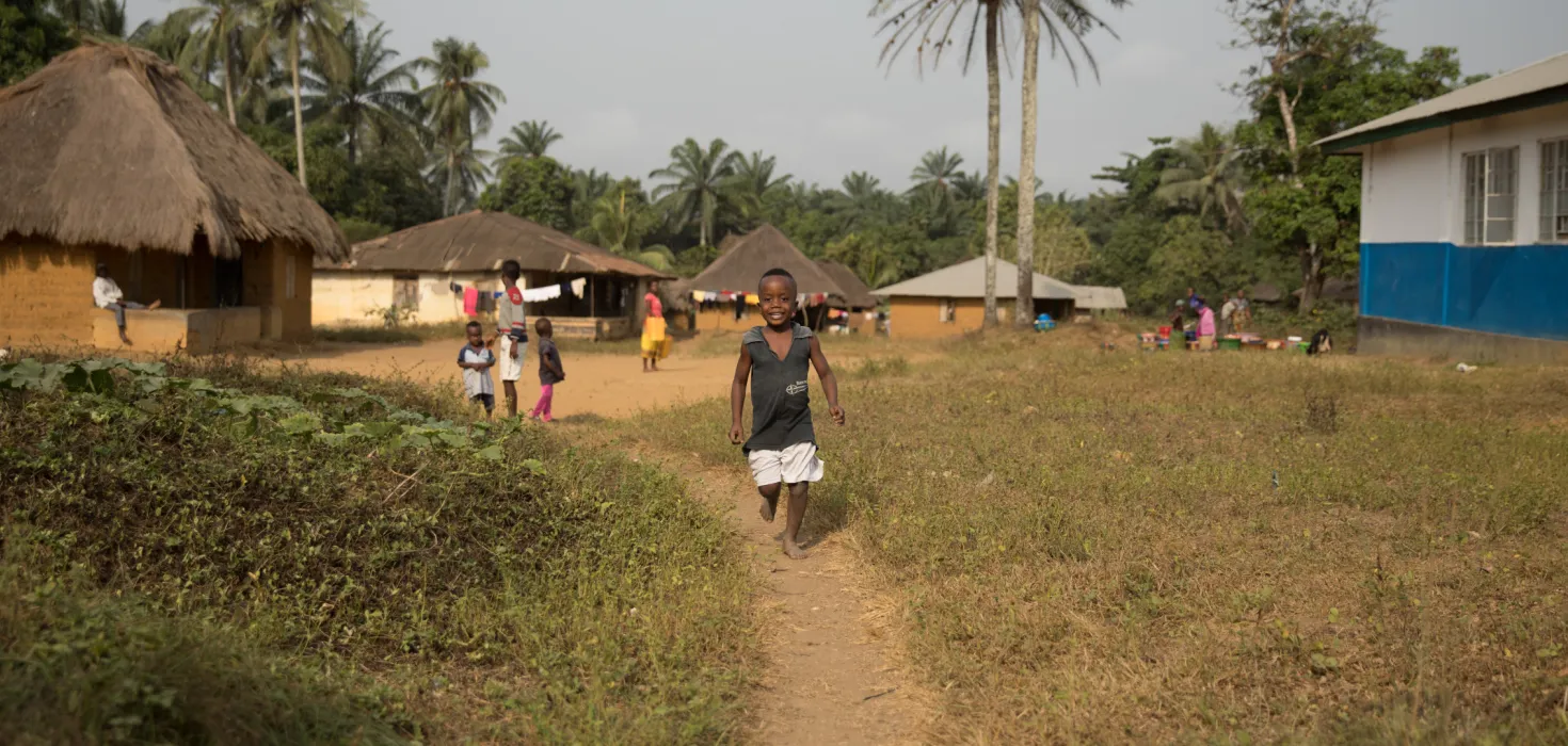 Dorfszene in Sierra Leone