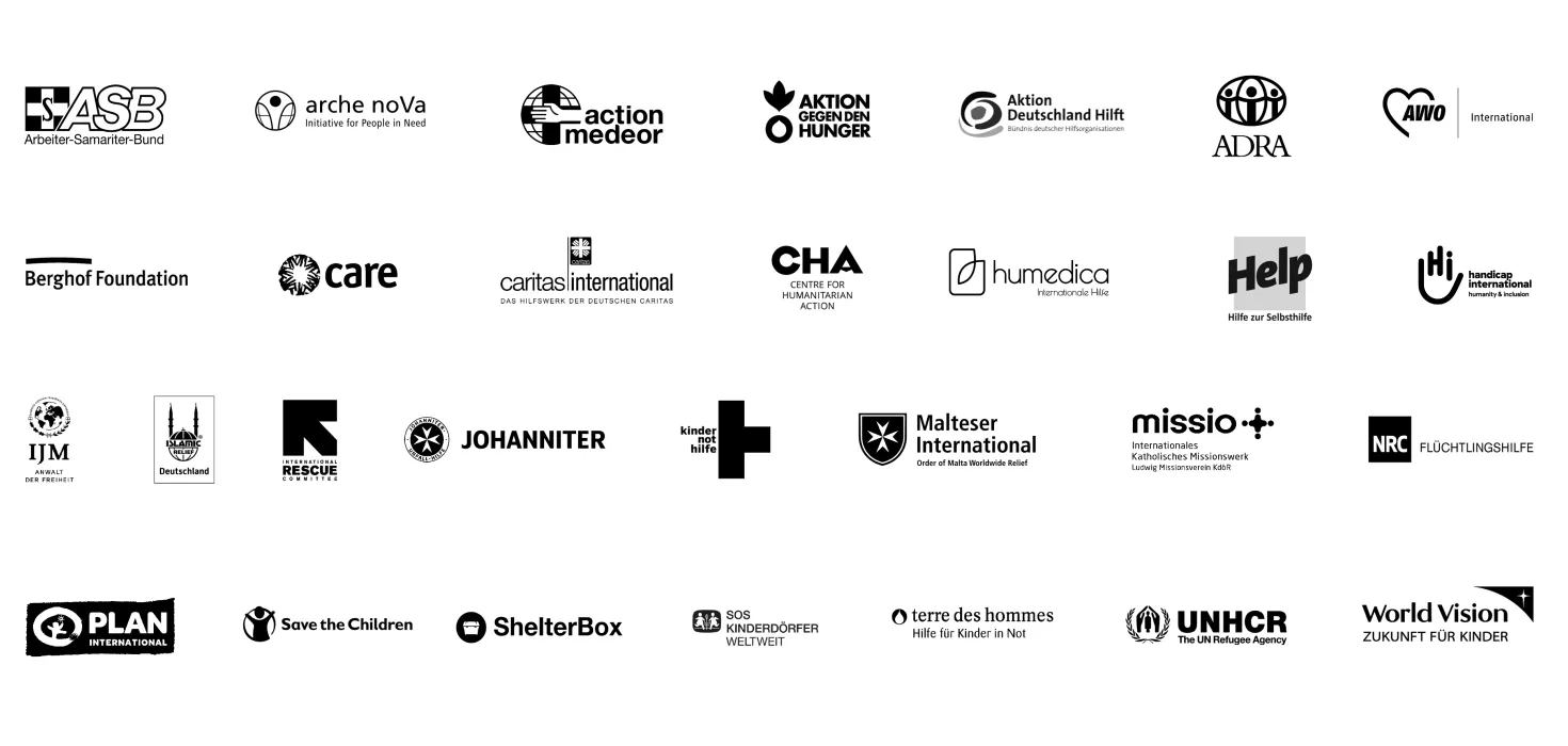 Logos der beteiligten Organisationen bei "Vergessene Krisen #IndenFokus"