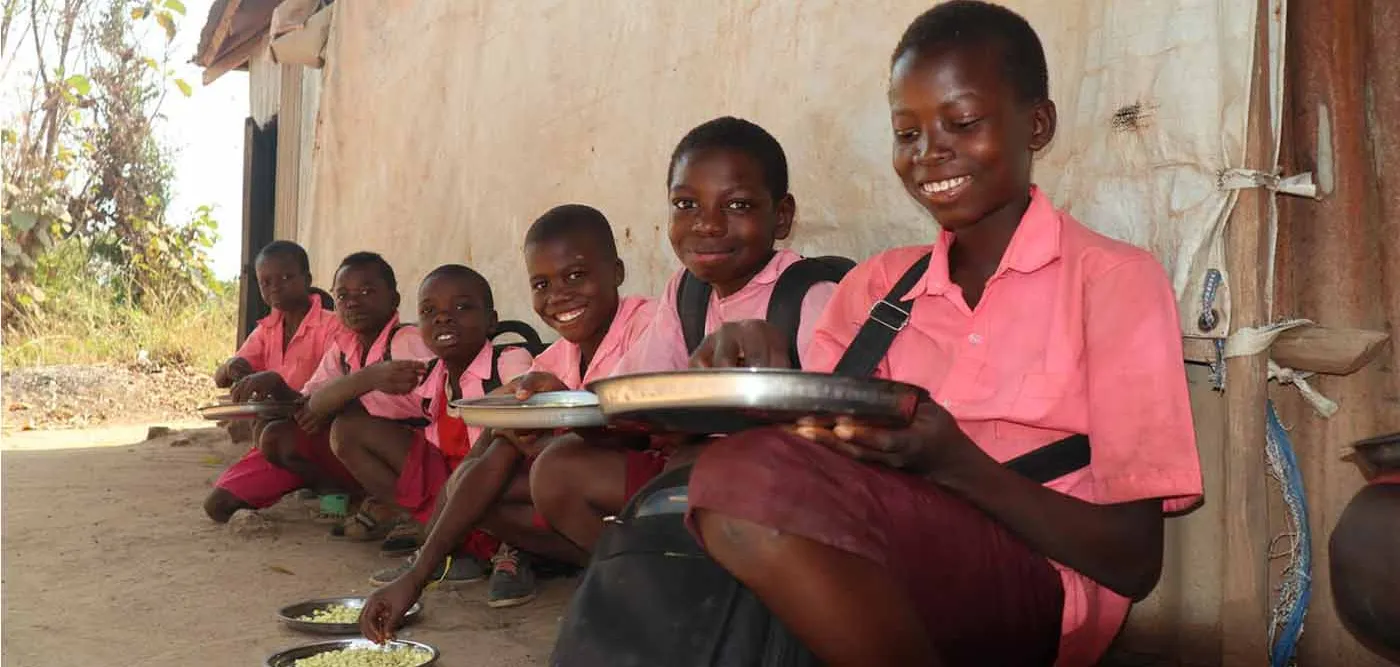 Mittagessen an einer Schule im Südsudan