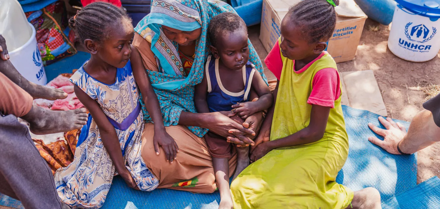 Nothilfe für sudanesische Mütter und Kinder auf der Flucht
