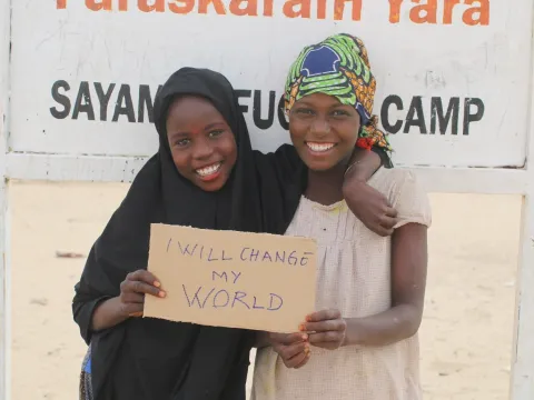 Flüchtlingskinder im Camp Sayam Forage