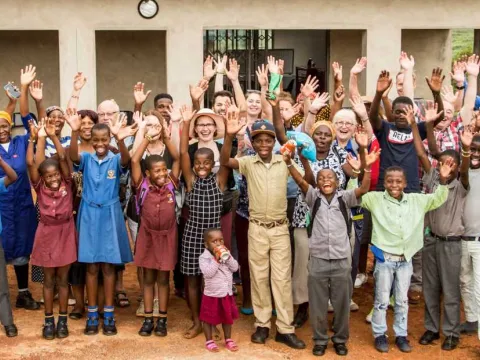 Gruppenbild bei der Patenreise nach Eswatini