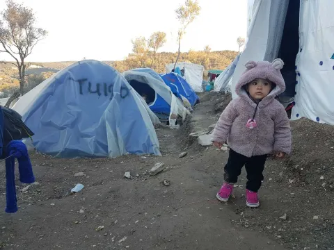 Geflüchtete Kinder aus Moria