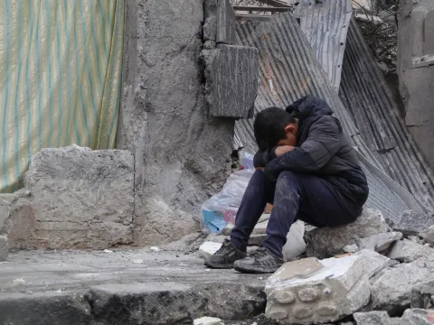 Syrisches Kind in Aleppo