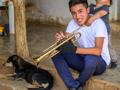 Patenkind Ever in Honduras mit seinem Neffen