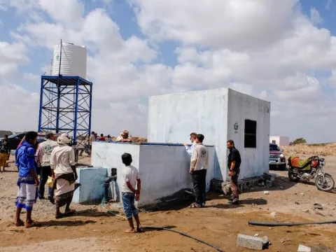 Wasserstation im Jemen