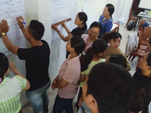 Schulung der Menschen in Vietnam ihre Einkommensituation zu verbessern 