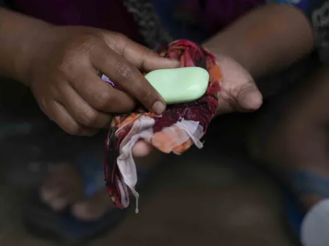 Hygienemaßnahmen in Flüchtlingslager Cox Bazar in Bangladesch