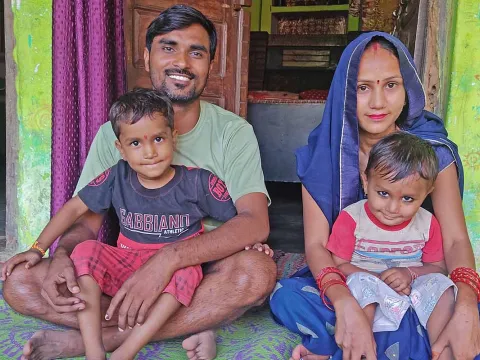 Familie in Indien aus World Vision-Projekt