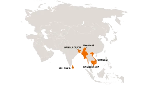 Patenschaftsländer Asien