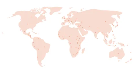World Vision Weltkarte