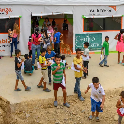 Kinderbetreuungszentrum von World Vision im Grenzgebiet zwischen Kolumbien und Venezuela