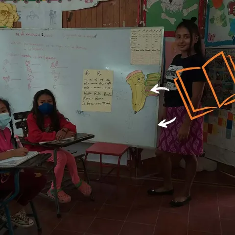 Ericka gibt einen Kurs für andere Kinder