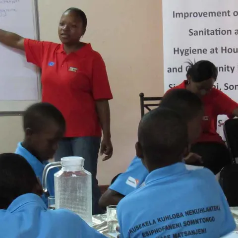 World Vision Maßnahme Schulung in Hygiene