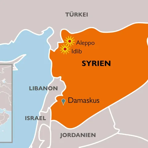 Karte Syrien