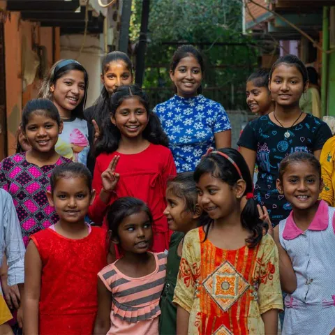 Kindergruppe in Indien
