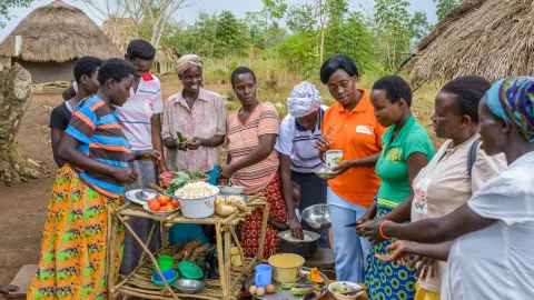 Kochkurs mit World Vision in Uganda