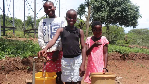 World Vision Maßnahme: sauberes Trinkwasser