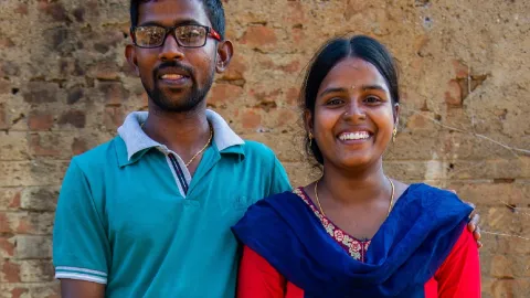 Anuradha und ihr Ehemann Krishna
