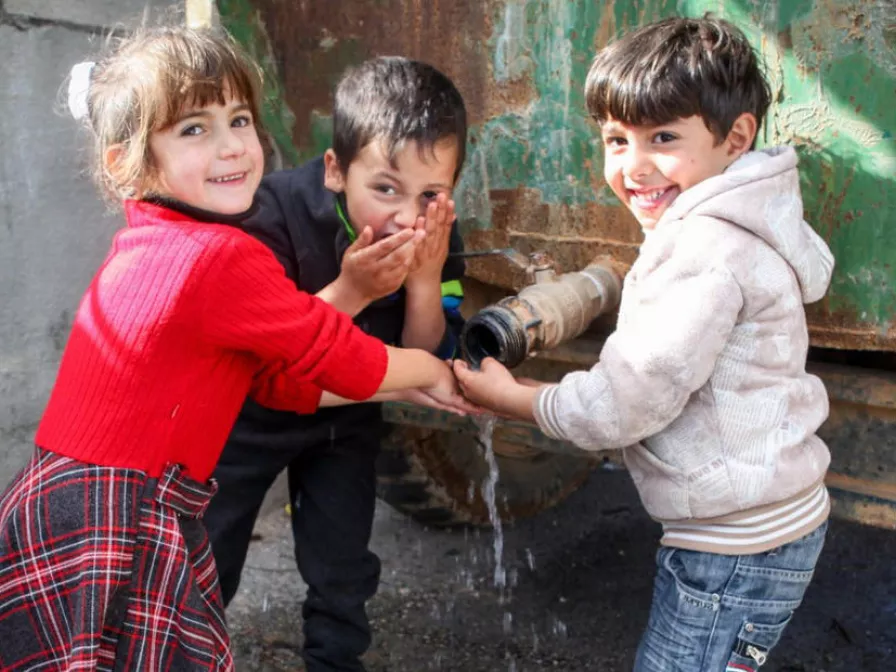 Spielende Kinder in Gaza