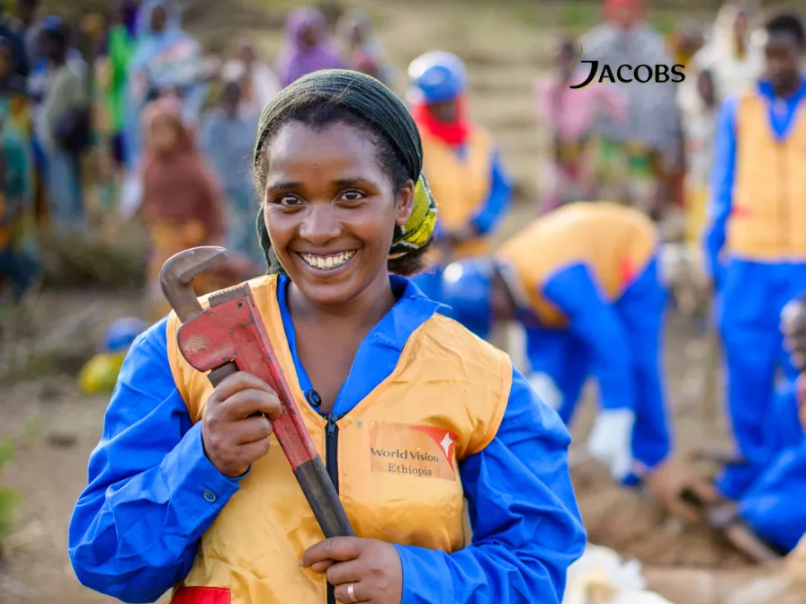 World Vision: Jacobs unterstützt den Bau von mehreren Trinkwasser-Brunnen und Wasserzugangspunkten in Lalo Assabi in Äthiopien