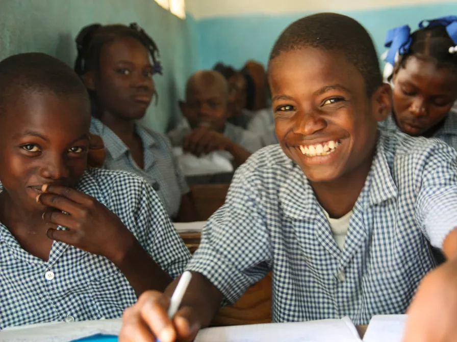 Schüler in Haiti