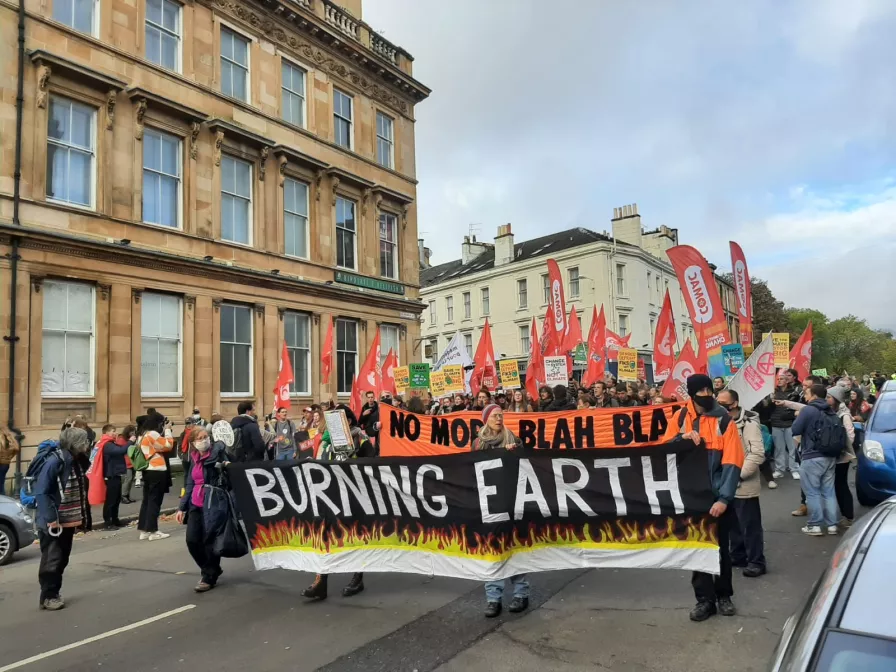 Demo für mehr Klimaschutz in Glasgow