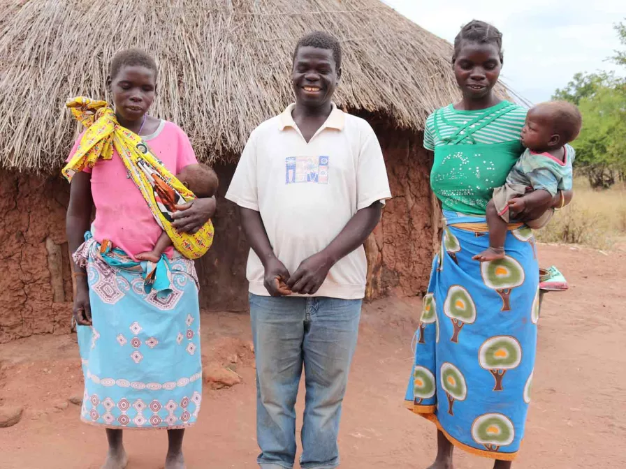 Familie in Mosambik von World Vision unterstützt