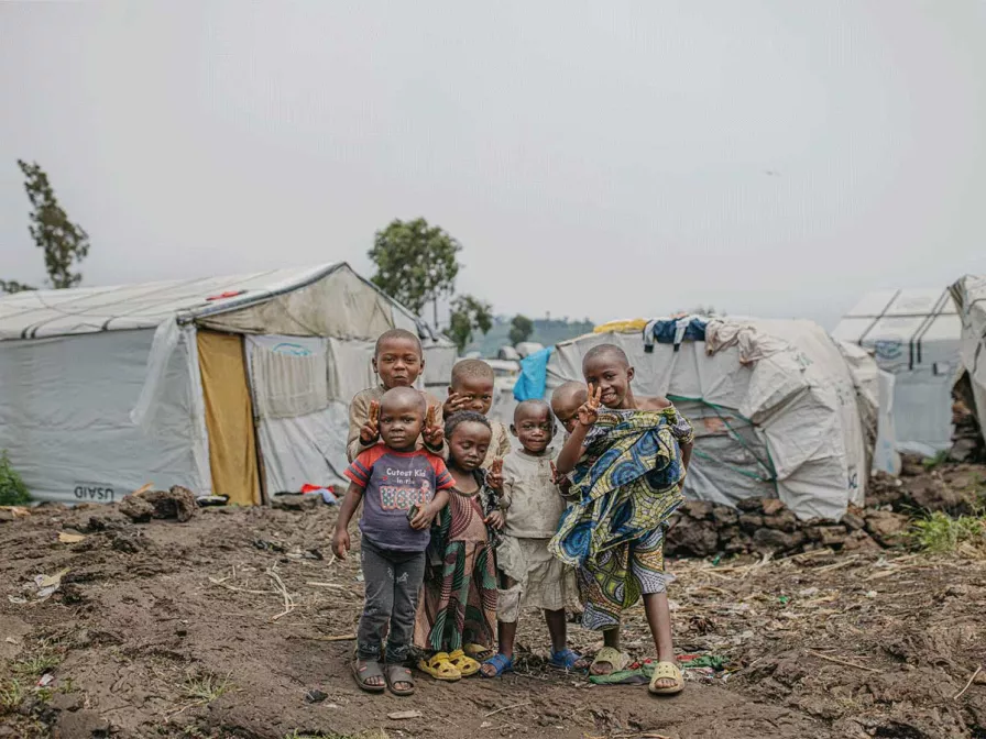 Foto aus Goma mit Kindern