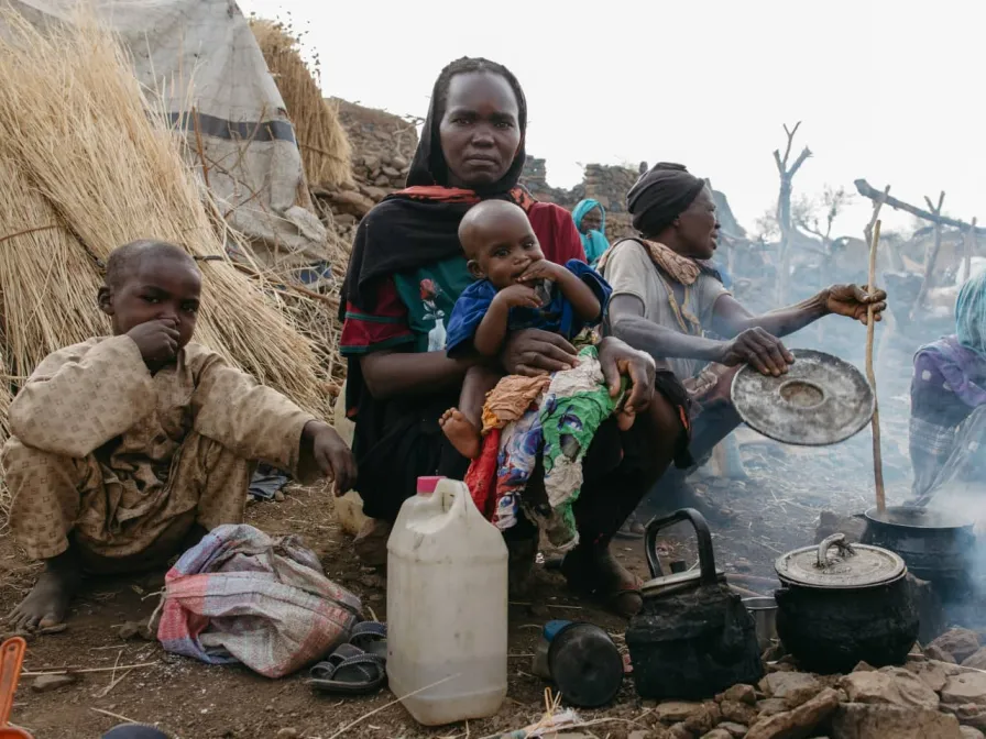 Familie in Sudan