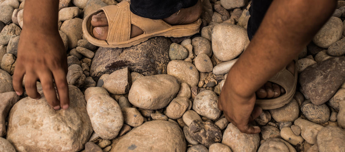 Ein irakischer Junge aus einer jahrelang vom IS kontrollierten Stadt