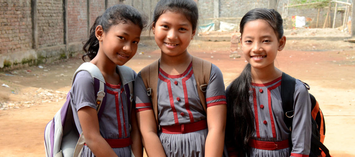 Mädchen können Dank der Hilfe von World Vision jetzt in die Schule gehen