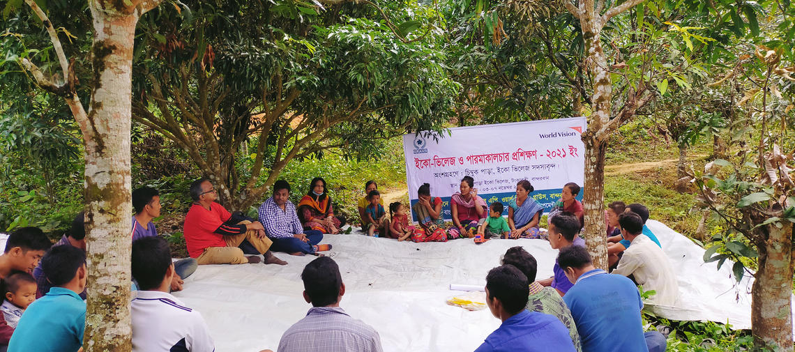 World Vision-Schulung für die Gestaltung eines umweltfreundlichen Dorfes in Bangladesch