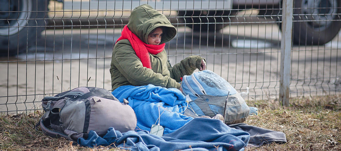 Ukraine an der Grenze Rumänien