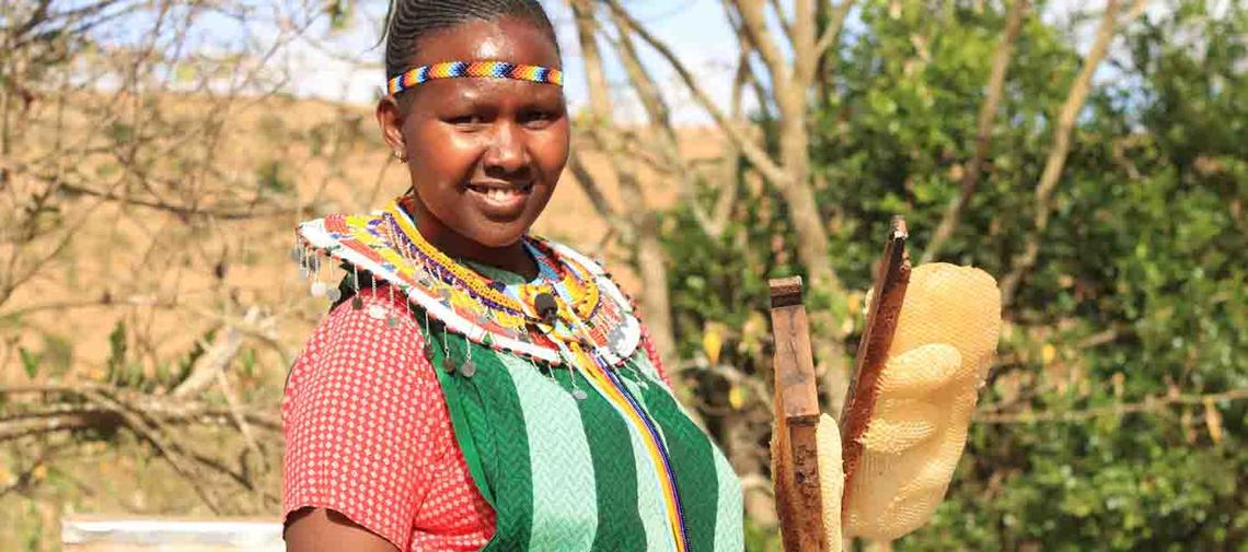 Imkerin Silverna aus Kenia