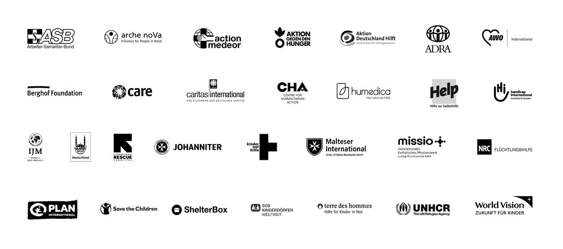 Logos der beteiligten Organisationen bei "Vergessene Krisen #IndenFokus"