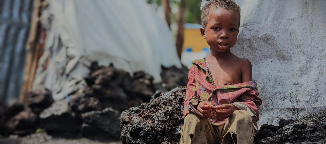 Ein vertriebener Junge aus dem Ostkongo 
