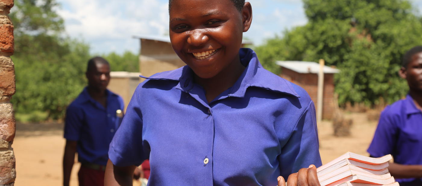 Jessy aus Malawi im Unterricht.