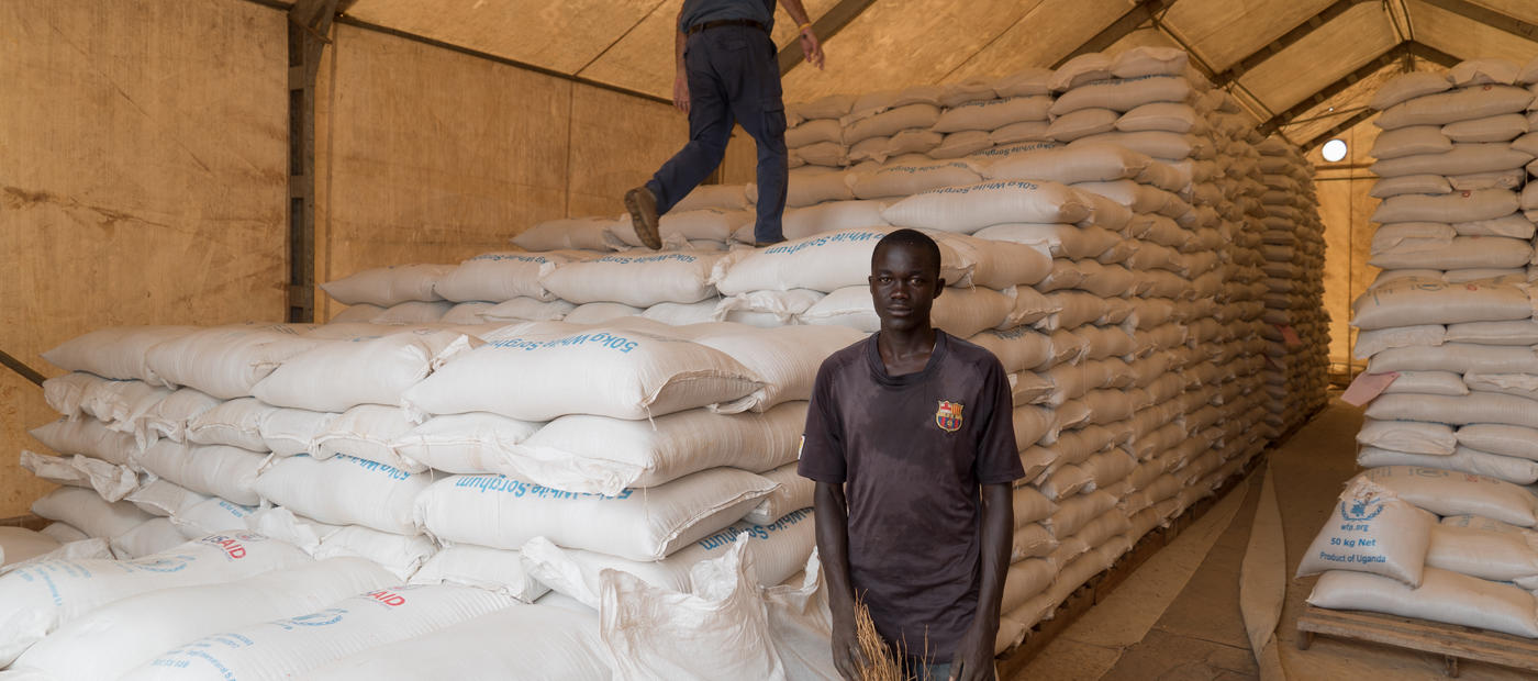 Vor Schädlingen und Wetter gut geschützt: Lebensmittel im Warehouse.