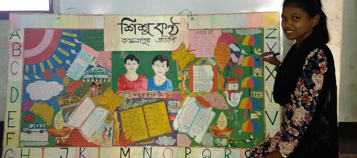Meghla aus Bangladesch im Klassenzimmer