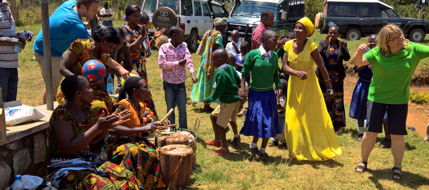 Die Patengruppe wird herzlich empfangen