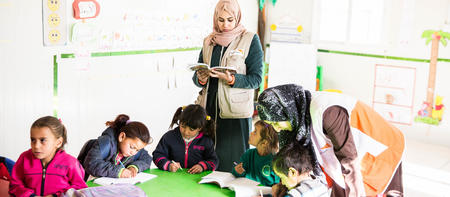 World Vision-Bildungszentrum für Kinder in einem Flüchtlingslager in Jordanien 