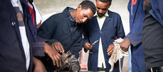 Unterricht in einer Berufsschule in Äthiopien
